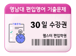 Youngnam University Transfer English 30-day course